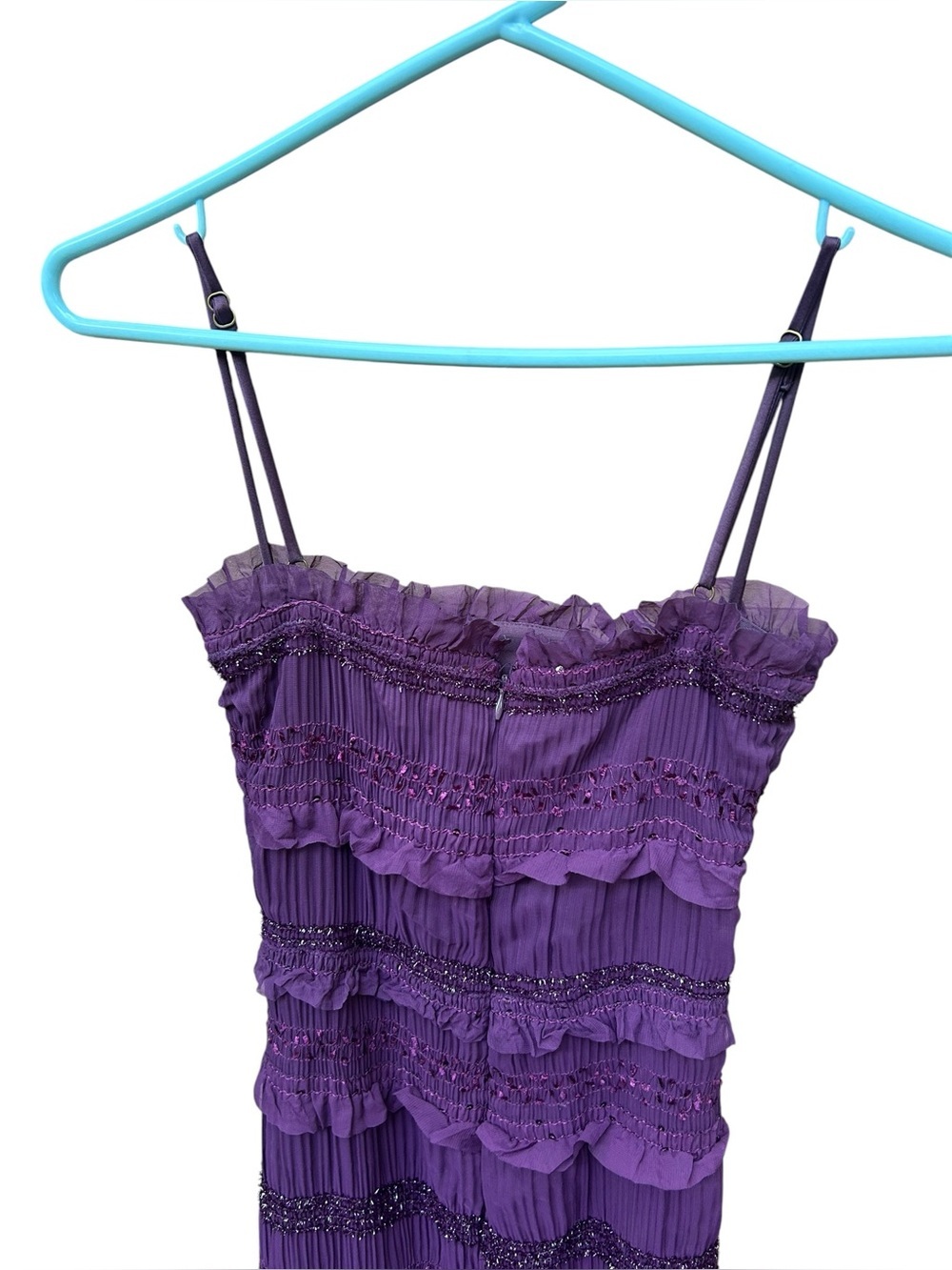 House of CB SOLANA Grape Sequin Pleat Corset Dress - Picture 5 of 15